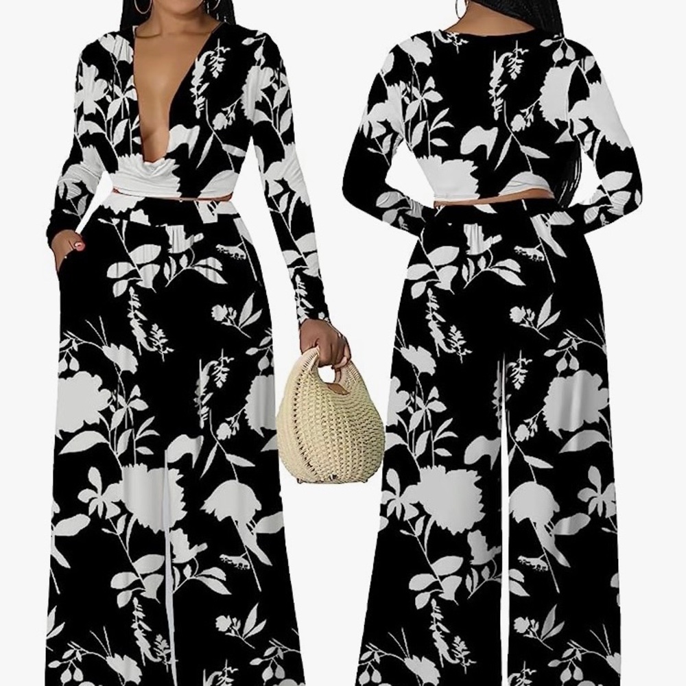 Women’s Two Piece Wide Leg Jumpsuit